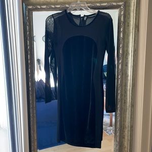Reiss dress luxe Velour paneled Cocktail dress size 4